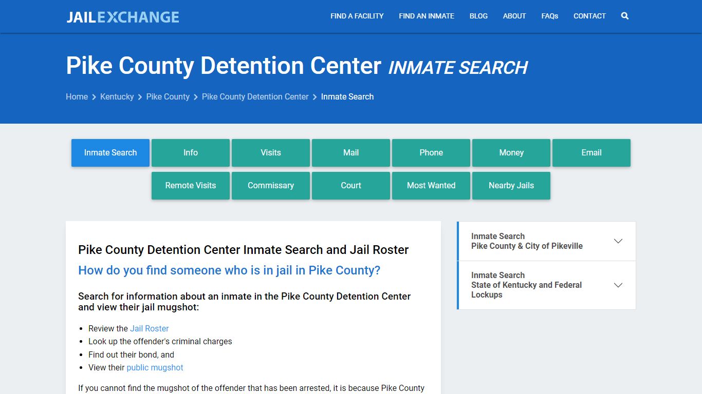 Pike County Detention Center Inmate Search - Jail Exchange